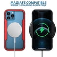 thumbnail image 3 of Dteck Transparent Back Case for iPhone 15 Pro,Magnetic Metal Bumper Case Compatible with Mag-Safe Shockproof Rubber Clear PC Cover,Red, 3 of 8