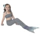 thumbnail image 3 of Traje de baño para niñas, conjunto de Bikini con cola de sirena, trajes de juego de rol, trajes de baño, azul oscuro, 6-7 años, 3 of 5