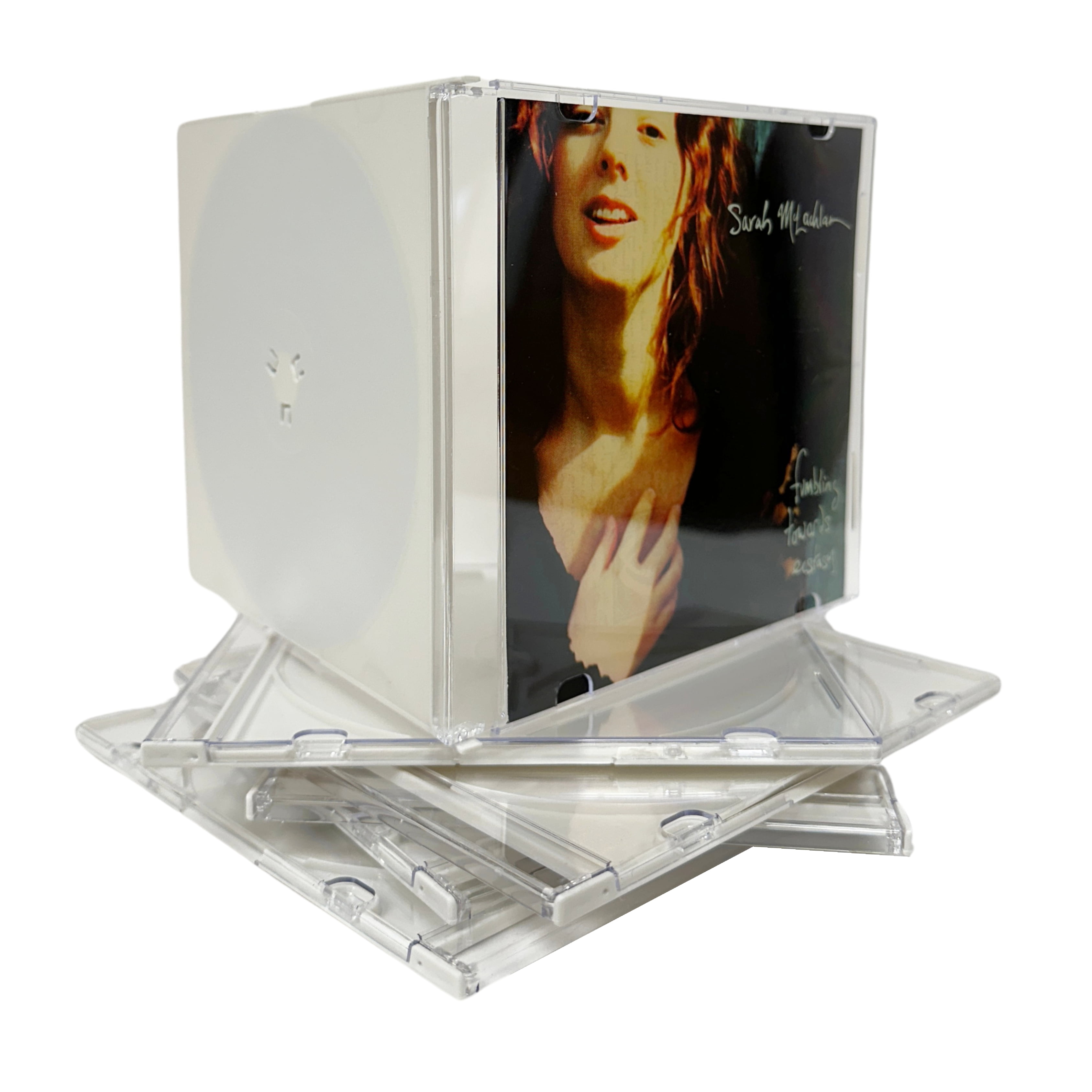 CheckOutStore 400 Slim White Color CD Jewel Cases