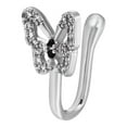 thumbnail image 2 of Jiaroswwei Butterfly Shape Silver and Golden Nose Ring, Copper, Non-Piercing Nose Hoop, 2 Pieces, 2 of 8