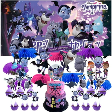Vampirina Party Supplies Honeycomb Centerpieces Table Toppers Decorations for Birthday Banner