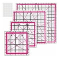 thumbnail image 5 of OIUR 4Pcs Acrylic Quilting Ruler with Non-Slip Rings 4.5/6/9.5/12.5-Inch Square Fabric Cutting Patchwork Ruler with Clear Mark DIY Sewing Craft Projects Template, 5 of 7