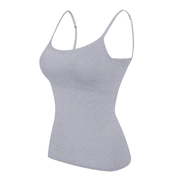 knqrhpse Going Out Tops,Crop Tops,Tank Tops,Vest Pure Color Tube Top Camisole With Chest Top Summer Inner Wear Anti Light Wrap Chest Vest,Comfort Colors Tshirt,Cute Tops,Camisole Tops,Grey,XL