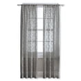 thumbnail image 4 of CHF Lyric 84" Rod Pocket Sheer Curtain Panel, Knit Flame Ogee , Gray, Adult, 4 of 6