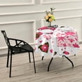 thumbnail image 7 of SKYSONIC Valentine's Day Pattern Round Tablecloth 60inch with Lace Indoor Wrinkle Free, Hearts Floral Spring Circular Table Cover Washable Farmhouse Tabletop for Kitchen Dining Decor, 7 of 7