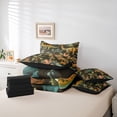 thumbnail image 5 of Feelyou Boys Dinosaur Lover Bedding Comforter Set 7pcs, Tropical Coconut Tree King Bedding Sets, Cartoon Jungle Wildlife Reversible Bed Sheets, Microfiber Bedroom Decor, 5 of 7