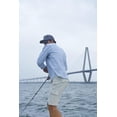 thumbnail image 6 of HUK Men's Standard A1A Long Sleeve Fishing Button Down Shirt +30 UPF, Overcast Grey, 3X-Large, 6 of 7