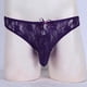 thumbnail image 3 of Gibobby Conjuntos de Lencería Calzoncillos T-back Ropa interior Hombres Encaje Floral Lencería Bikini Semi transparente Íntimos(Morado, XL), 3 of 5