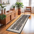 thumbnail image 3 of sasyxdc Washable Runner Rug 2x3 - Hallway Runner Rug Kitchen Rugs and Mats Non Skid Washable Waterproof Carpet Runner for Living Room Bedroom Bathroom (Beige/Yellow  2X3) dyu, 3 of 6