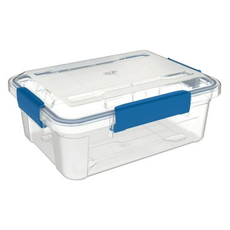 Sterilite Clear Plastic Containers, 6 Qt. Storage Box - 13.5