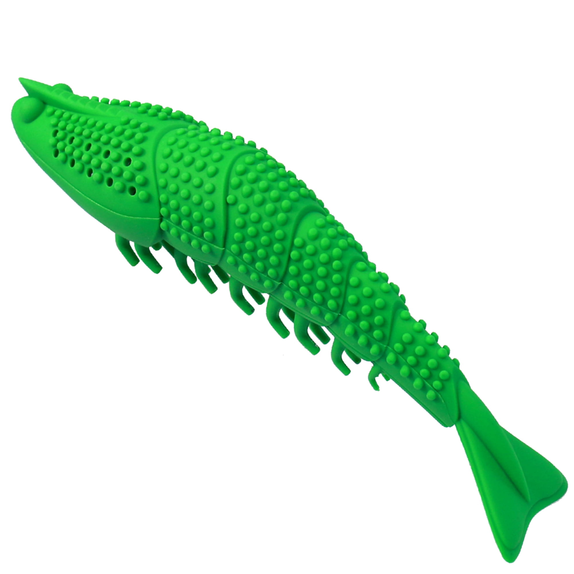 Novel Shrimpshaped Rubber Cat Toothbrush Catnip Toy For Promote Teeth