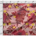 thumbnail image 2 of Soimoi Floral Print, Poly Taffeta Fabric, Decor Sewing Fabric by The Yard 56 Inch Wide, Decorative Fabric for Outdoor Upholstery, Umbrellas and Home Accents, Red, 2 of 5