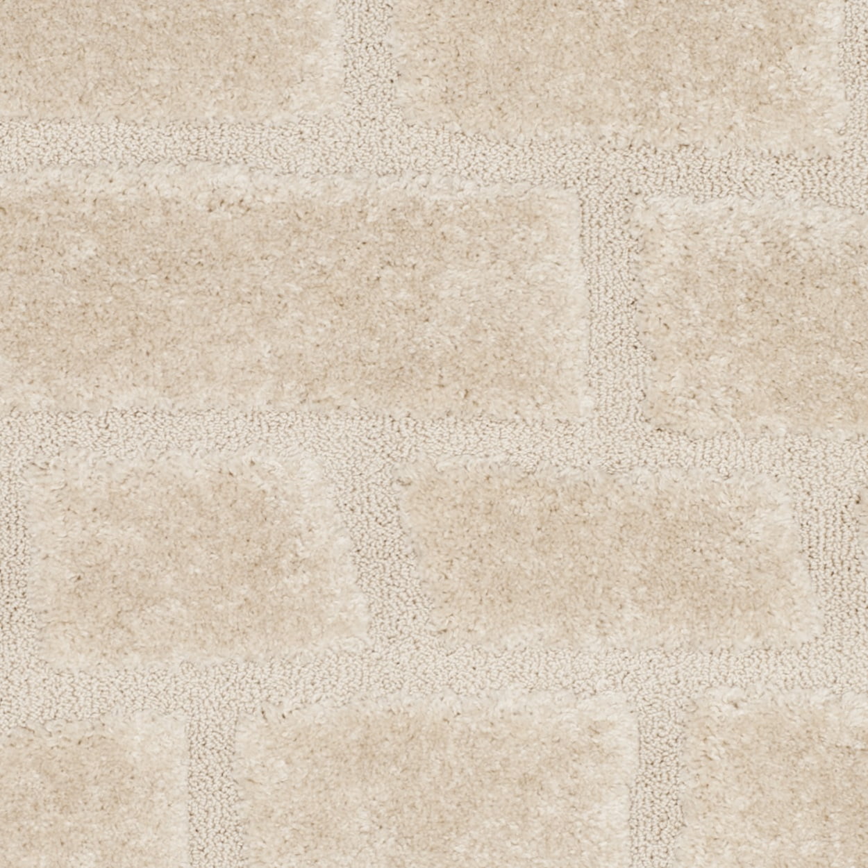 SAFAVIEH Memphis Alden Brick Layout Shag Area Rug, Cream/Beige, 5'1" x 7'6"
