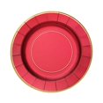 thumbnail image 2 of Balsa Circle 25 Burgundy 13" Round Disposable Paper Charger Plates Metallic Trim Party Tableware, 2 of 8
