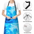 thumbnail image 6 of Picia Blue Shell Waterproof Apron for Unisex Adult - Adjustable Bib Apron with Pockets, Ideal for Cooking, Gardening, Painting, and Household Chores, 6 of 9