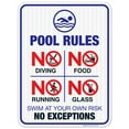 thumbnail image 1 of Pool Rules Sign, No Diving Pool Sign,, 1 of 1