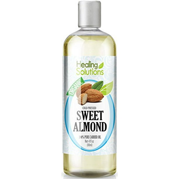 Healing Solutions Premium Therapeutic Grade Sweet Almond Oil, 4 Fluid