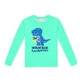 thumbnail image 4 of Pyjamas pour Enfants Garçons Ensemble de Pyjama Imprimé Dinosaure Col Rond Manches Longues Pantalon 2 Pcs Printemps Automne Pjs Enfants Vert Menthe 3 Ans-4 Ans, 4 of 5