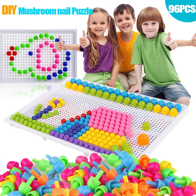 Children Puzzle 96 Pilz Pegs For peg board Kinder Educational Toys Creative Gift 