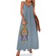 thumbnail image 1 of Vestido sin mangas de pavos reales, vestido de mujer, vestidos de estilo coreano, vestido de verano, vestido diario de verano para mujeres coreanas, 1 of 7