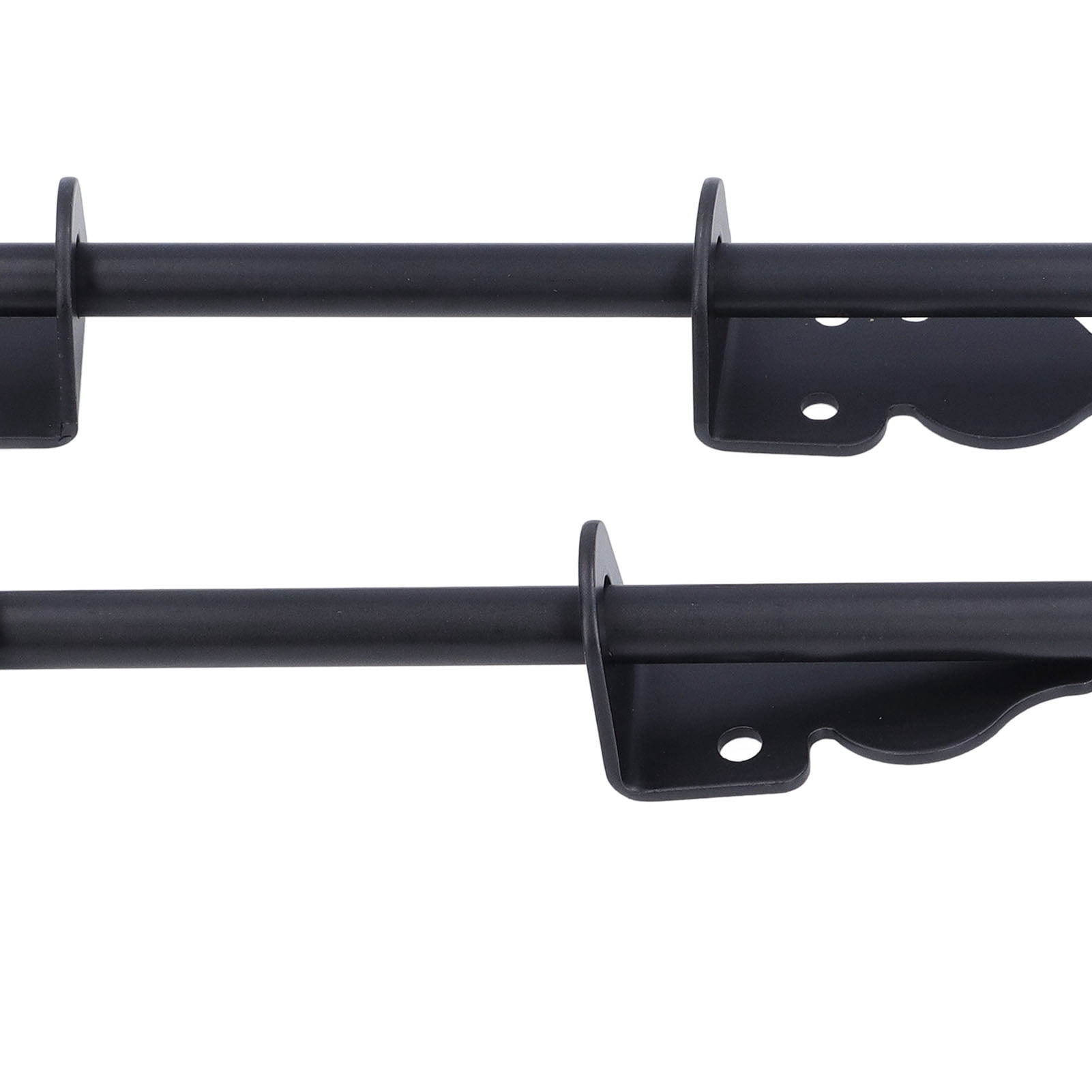 BIMZUC 2-Piece Gate Ground Latch 12 Inch / 30.5 cm Heavy Duty Metal Gate Drop Rod Black Powder Coated Cane Bolt for Wooden Fences Double Gates and Metal Doors