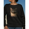 thumbnail image 2 of Portrait Of A Cat Sweatshirt Women -SPIdeals Designs, Female Medium, 2 of 4
