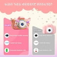 thumbnail image 4 of PayUSD Kids Camera for Girls Boys 64GB 1080HD Selfie Digital Cameras Portable Toddler Unicorn Toys Christmas Birthday Gift Age 3-10, Pink, 4 of 8