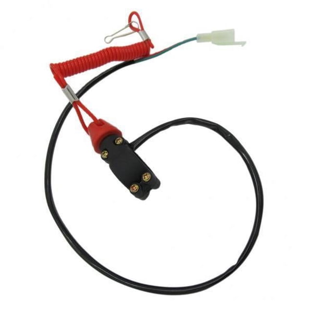 Interruptor de parada Strade Fareast Limited para motor fueraborda ATV de motocicleta con cordón de sujeción 4 piezas