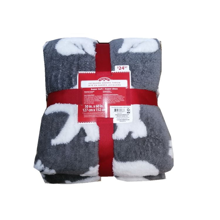Sherpa Jacquard throw