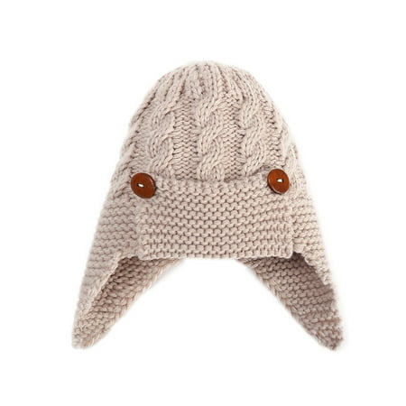 

Hunpta Hats For Kids Newborn Baby Beanie For Boys Girls Cap Cotton Knitted Winter Warm Earflaps Hats