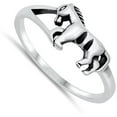 thumbnail image 4 of Horse Bronco Cowboy Cowgirl Pony Ring .925 Sterling Silver Band Jewelry Female Male Unisex Size 10, 4 of 4