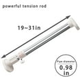 thumbnail image 3 of BAOYOUNI Expandable Window Shower Curtain Tension Rod Adjustable Clothes Hanging Bar Rod for Closet Wardrobe NO Drilling 19~31in, 3 of 6