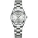 thumbnail image 1 of Reloj de cuarzo de acero inoxidable resistente al agua para mujeres y niñas, reloj de acero analógico redondo azul plateado rosa para mujer Hs, 1 of 3