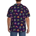 thumbnail image 3 of Pofeuu Mexican Frogs Print Mens Casual Short Sleeve Shirts Beach Summer Spread Collar Pocket Tops Men's Casual Short-sleeved Shirt-4X-Large, 3 of 5
