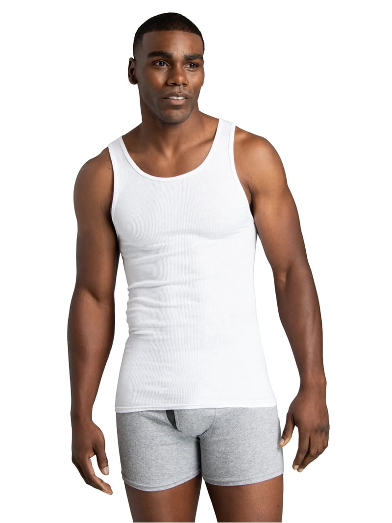 Fruit of the Loom Men's Cotton A‑Shirt Tank Top Undershirts