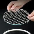 thumbnail image 6 of Household Stainless Steel Barbecue Net Round With Feet 20cm, 6 of 8