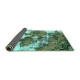 thumbnail image 2 of Ahgly Company Indoor Square Abstract Turquoise Blue Modern Area Rugs, 7' Square, 2 of 4