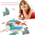thumbnail image 3 of Rompecabezas de Mapa del Mundo de Madera para Niños de 3 A 6 Años, Juguete Interactivo de Aprendizaje de Geografía con Continentes y Océanos, Rompecabezas de Madera, 3 of 5