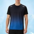 thumbnail image 2 of hoksml Men's Ombre Graphic T Shirts Short Sleeve Crew Neck Casual Tees for Summer, 2 of 5