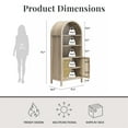 thumbnail image 5 of Anaya Arched Storage Cabinet, Blonde Oak, 5 of 9