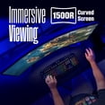 thumbnail image 4 of Westinghouse 34 Inch Curved Gaming Monitor, 2K Ultra-WQHD(3440x1440P), AMD FreeSync Premium, 3000:1 Contrast Ratio, 122% sRGB, 180Hz, 1ms, 1500R, Eyecare, Built-in Speakers, DisplayPortx2, HDMIx2, 4 of 10