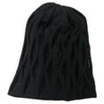 thumbnail image 5 of Big Size Deep Crown Distressed Reversible Beanie - Charcoal XL-3XL, 5 of 5
