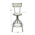 thumbnail image 4 of DecMode Metal Bar Stool with Backrest, Beige, 4 of 9