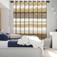 thumbnail image 2 of Nanqianyi Brown and Yellow Blackout Curtains for Bedroom, Room Darkening Thermal Insulated Drapes 52Wx96L, 2 Panels, 2 of 8