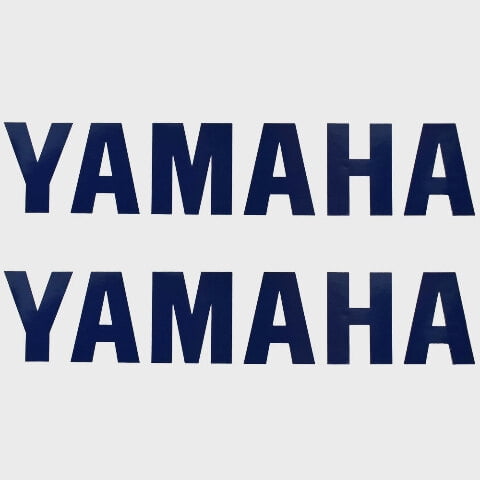 Yamaha Boat Wordmark Decals FOC-U4114-20 | Navy Logo Sticker (Pair)