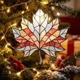 thumbnail image 4 of Clearance Under $1, 1 Pcs Maple Leaf Hanging Ornament, Stained-Glass Style Acrylic Suncatcher, Autumn Fall Window Wall Decor for Thanksgiving Home Decoration, 10*10cm(C), 4 of 6