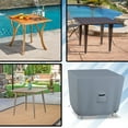 thumbnail image 7 of Square Patio Table Cover 18 Oz Waterproof - 100% Weather Resistant Outdoor Square Table Cover with Air Pocket and Drawstrap for Snug Fit (Grey, 29" H x 53" W x 53" D), 7 of 7