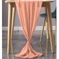 thumbnail image 2 of MDS Pack of 12 Wedding 27 x 120 inch Chiffon Table Runner for Wedding Decoration 10ft Runners - Peach, 2 of 3