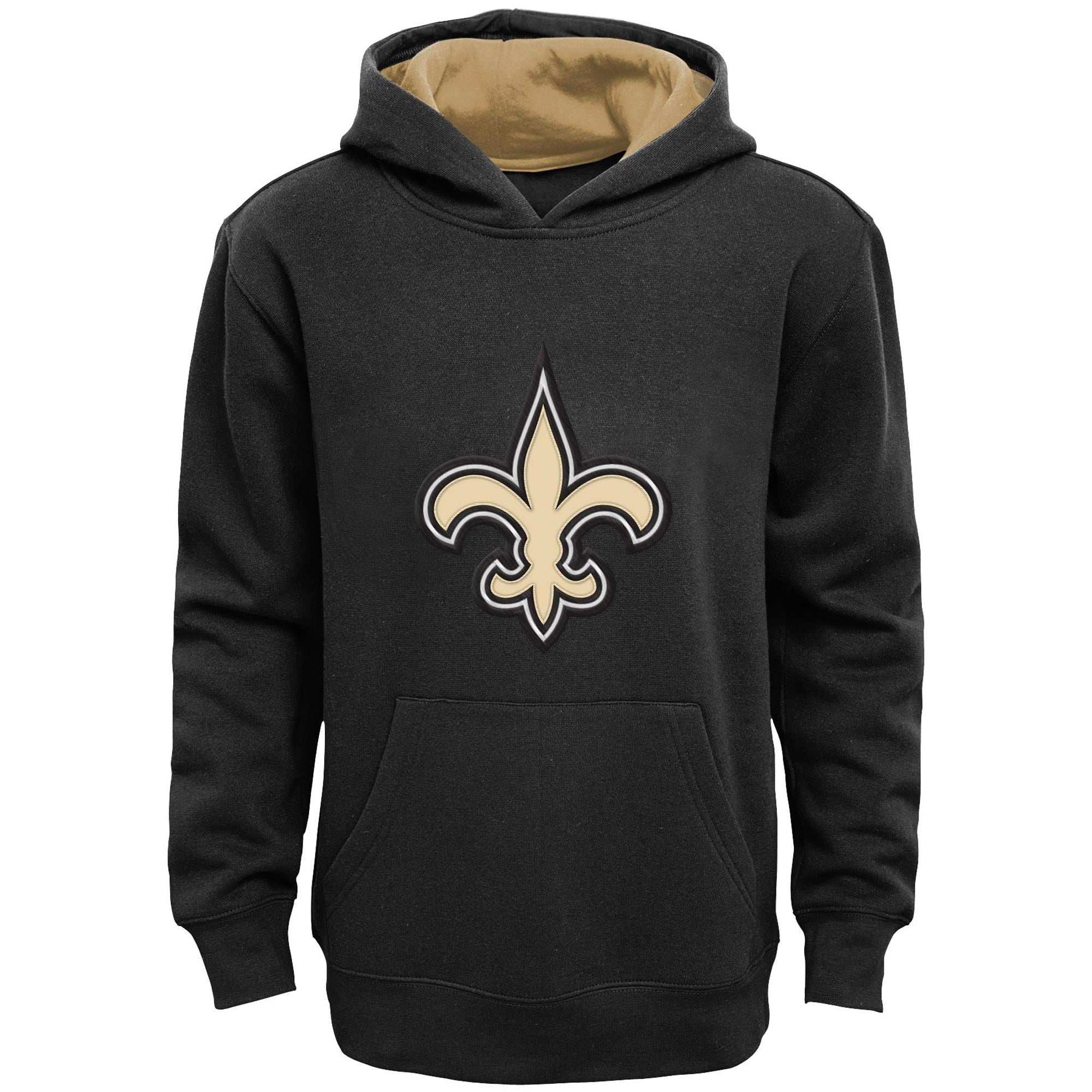 New Orleans Saints Youth Fan Gear Prime Pullover Hoodie - Black ...