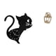 thumbnail image 5 of Reloj de pared de acrílico con diseño de gato, moderno reloj decorativo de dibujos animados para sala de estar con estatua de resina abstracta de pare, 5 of 8